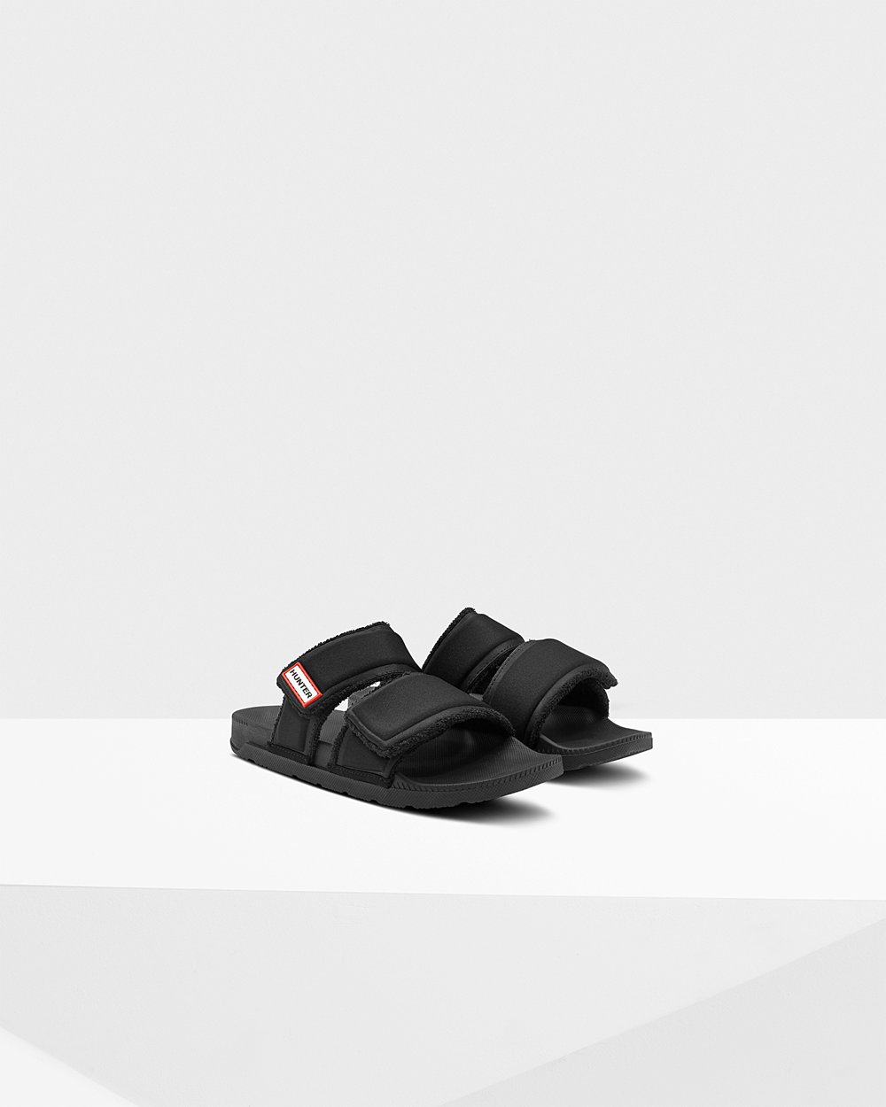 Hunter Mujer Original Double Strap - Chanclas Negras - 847-DRZGCH